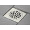 Kingston Brass BSF6360PN Watercourse Floral 4" Square Grid Shower Drain, Polished Nkl BSF6360PN - alternate 4
